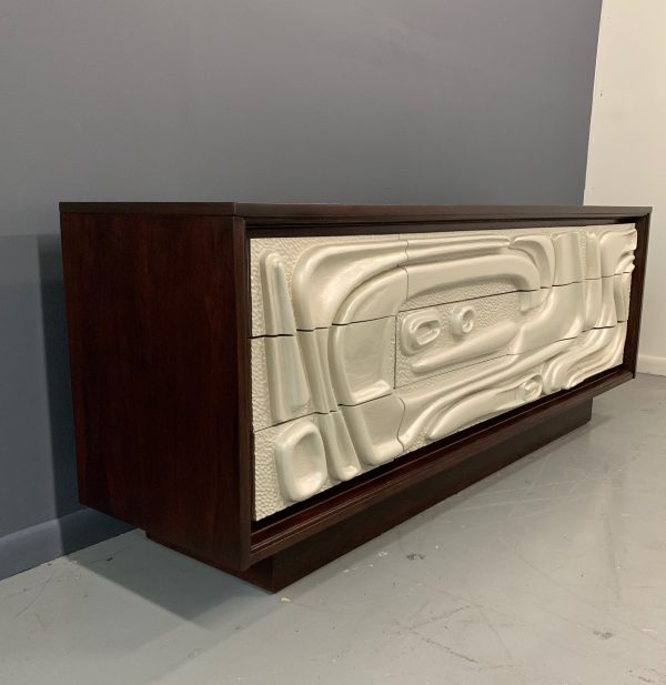 Brutalist Mid Century Credenza Philip Lloyd Powell Style Cheap