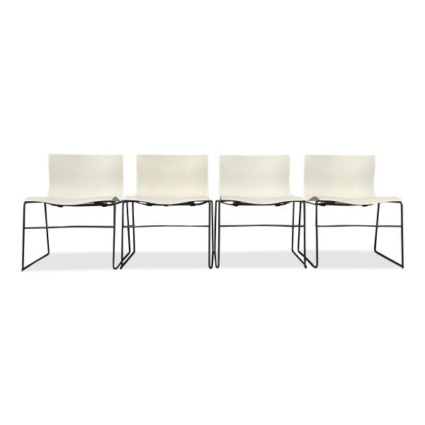 Handkerchief Chairs in White by Massimo Vignelli for Knoll Post Modern a Pair Supply