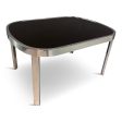 Milo Baughman Black Glass Racetrack Side Table for Design Institute of America Hot on Sale