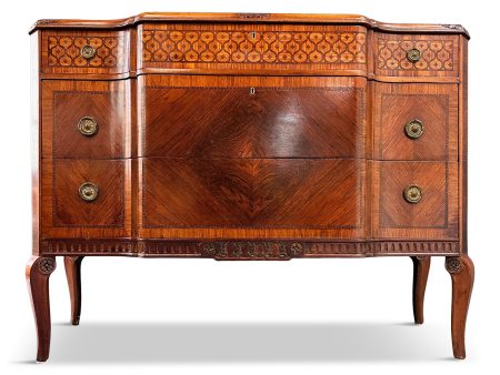 Italian Louis XVI Style with Intricate Marquetry Commode Imported by Slack & Rassnick on Sale