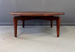 Jens Risom Walnut Revolving Coffee Table on Splayed Walnut Legs Mid Century Discount