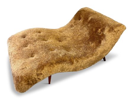 Adrian Pearsall Style 1970s Wave Lounge Chair in a Fun Faux Fur Mid Century Online Hot Sale