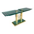 Postmodern Console Table in Glass and Brass By DIA Online now