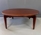 Jens Risom Walnut Revolving Coffee Table on Splayed Walnut Legs Mid Century Discount