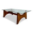 Rosewood and Glass Large Rectangular Mid Century Coffee Table by Torpe of Norway Discount