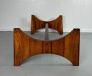 Rosewood and Glass Large Rectangular Mid Century Coffee Table by Torpe of Norway Discount