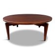 Jens Risom Walnut Revolving Coffee Table on Splayed Walnut Legs Mid Century Discount