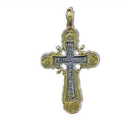 Crucifix pendant | Silver & gold | 44 mm Sale