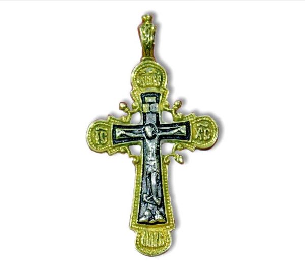 Crucifix pendant | Silver & gold | 44 mm Sale